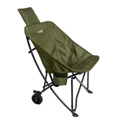 アウトドアワゴン兼チェア 2WAY キャリーワゴン 【耐荷重110kg / 運搬60kg】 折りたたみ アウトドアチェア キャンプ椅子 ストッパー付き 枕・小物袋・収納バッグ付属 公園 運動会 BBQ 釣り 収束式 軽量 コンパクト (ブラック)